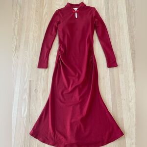 OGL Red Mandarin Collar Mermaid Brami Maxi Dress Maxwarm Lunar New Year Wedding